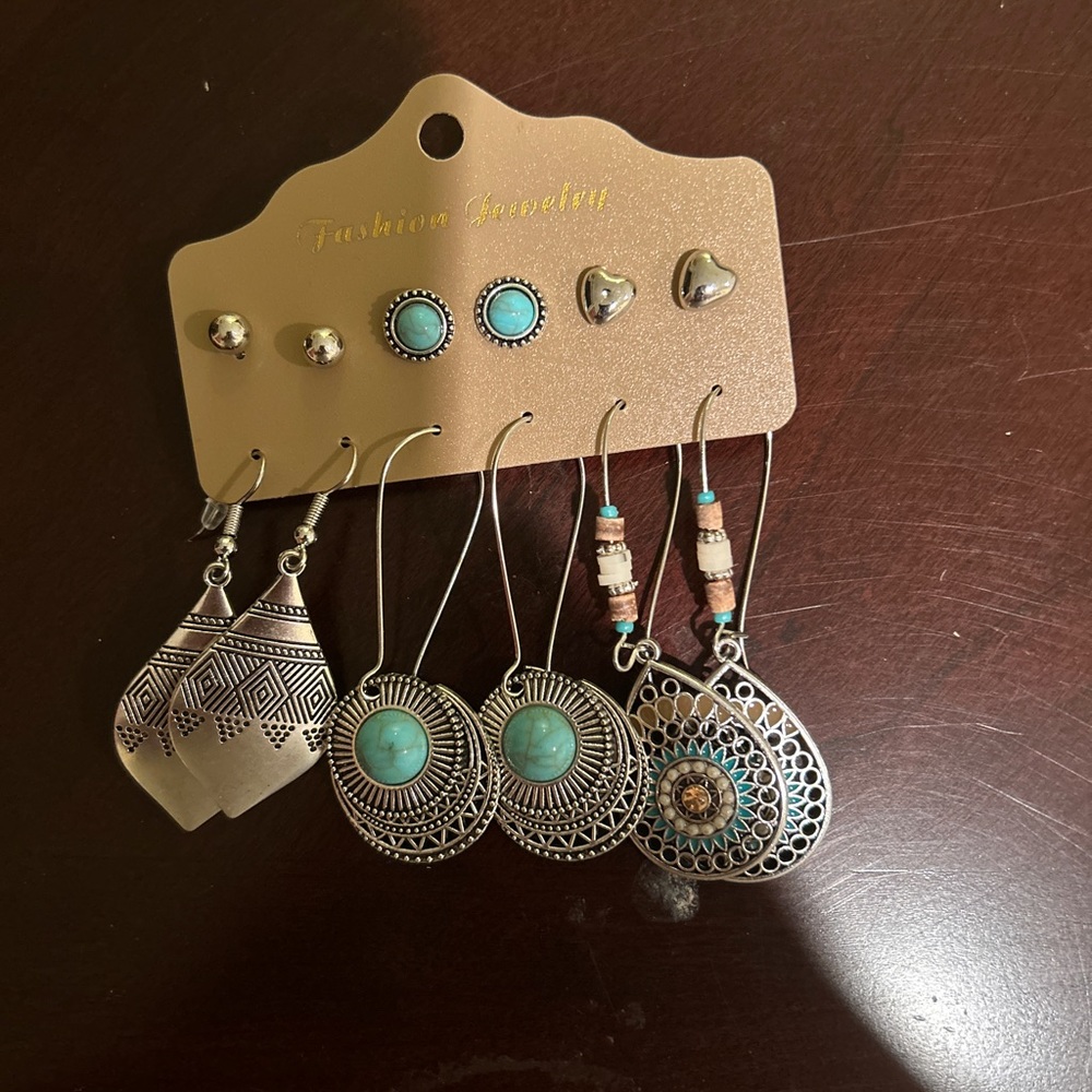Pretty 6 Piece Earring Set
